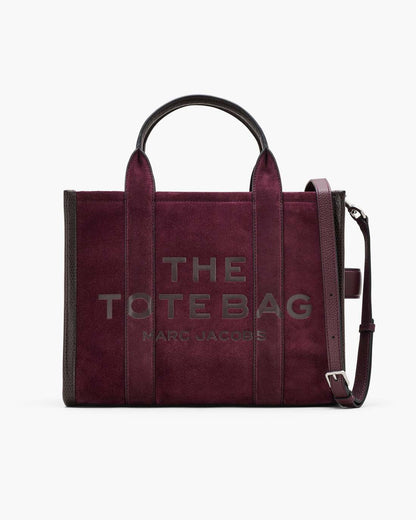Marc Jacobs The Suede Medium Tote Bag Dark Plum