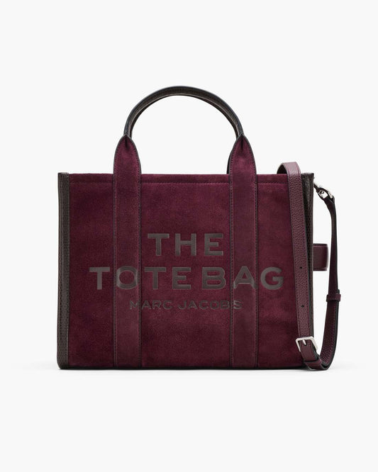 Marc Jacobs The Suede Medium Tote Bag Dark Plum