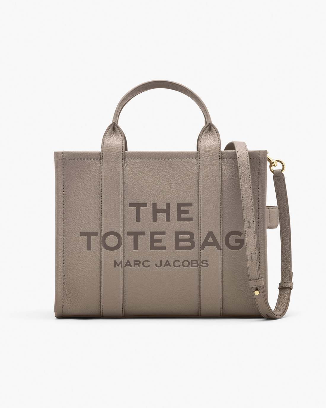 Marc Jacobs The Leather Medium Tote Bag Cement