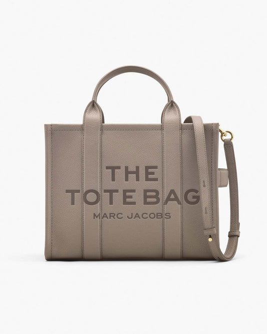Marc Jacobs The Leather Medium Tote Bag Cement