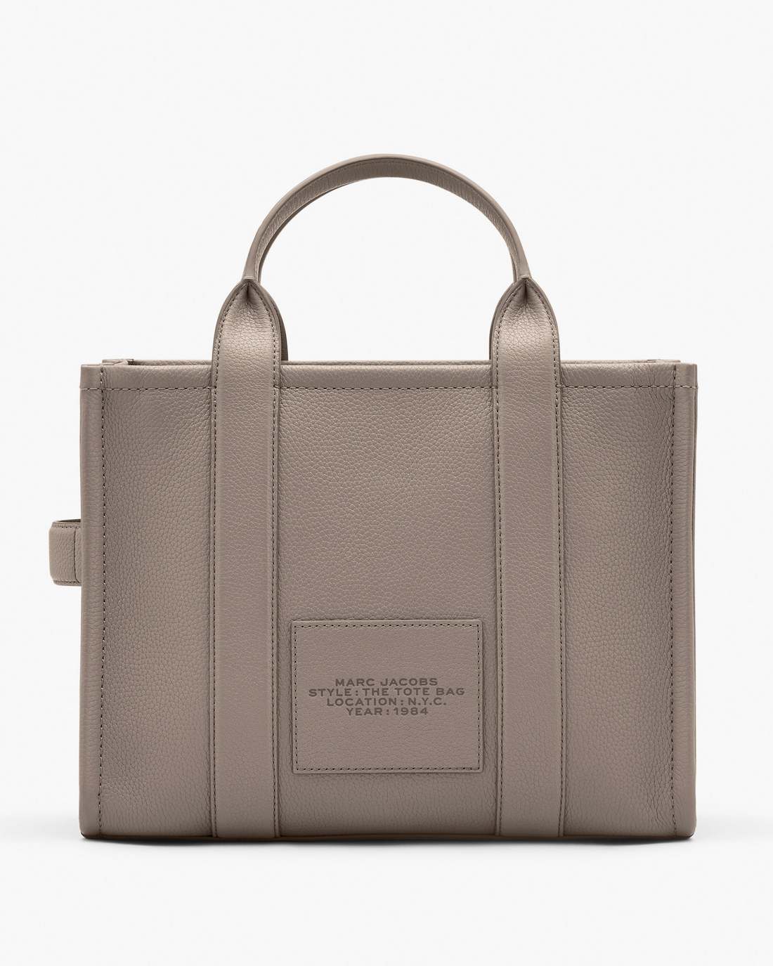 Marc Jacobs The Leather Medium Tote Bag Cement