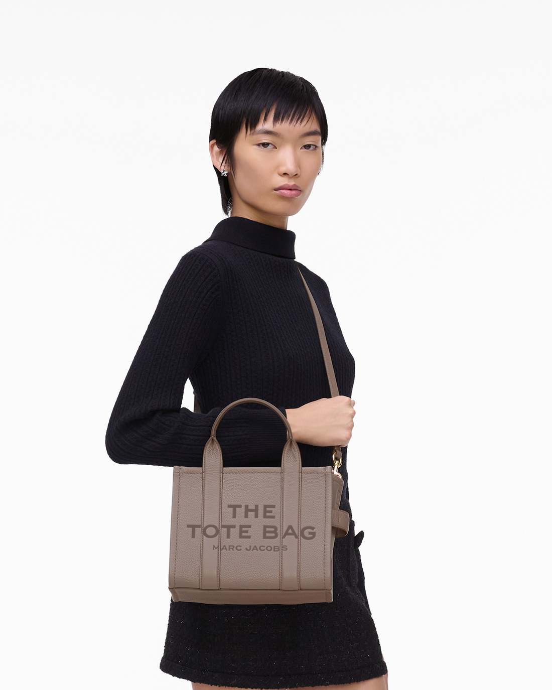 Marc Jacobs The Leather Small Tote Bag Cement