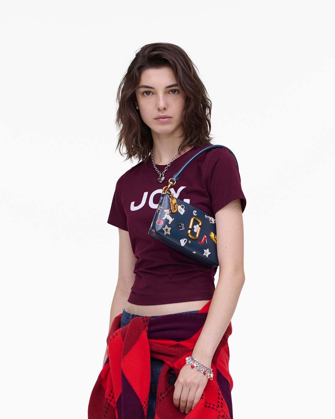 Marc Jacobs The Trinket Snapshot Convertible Shoulder Bag Navy Multi