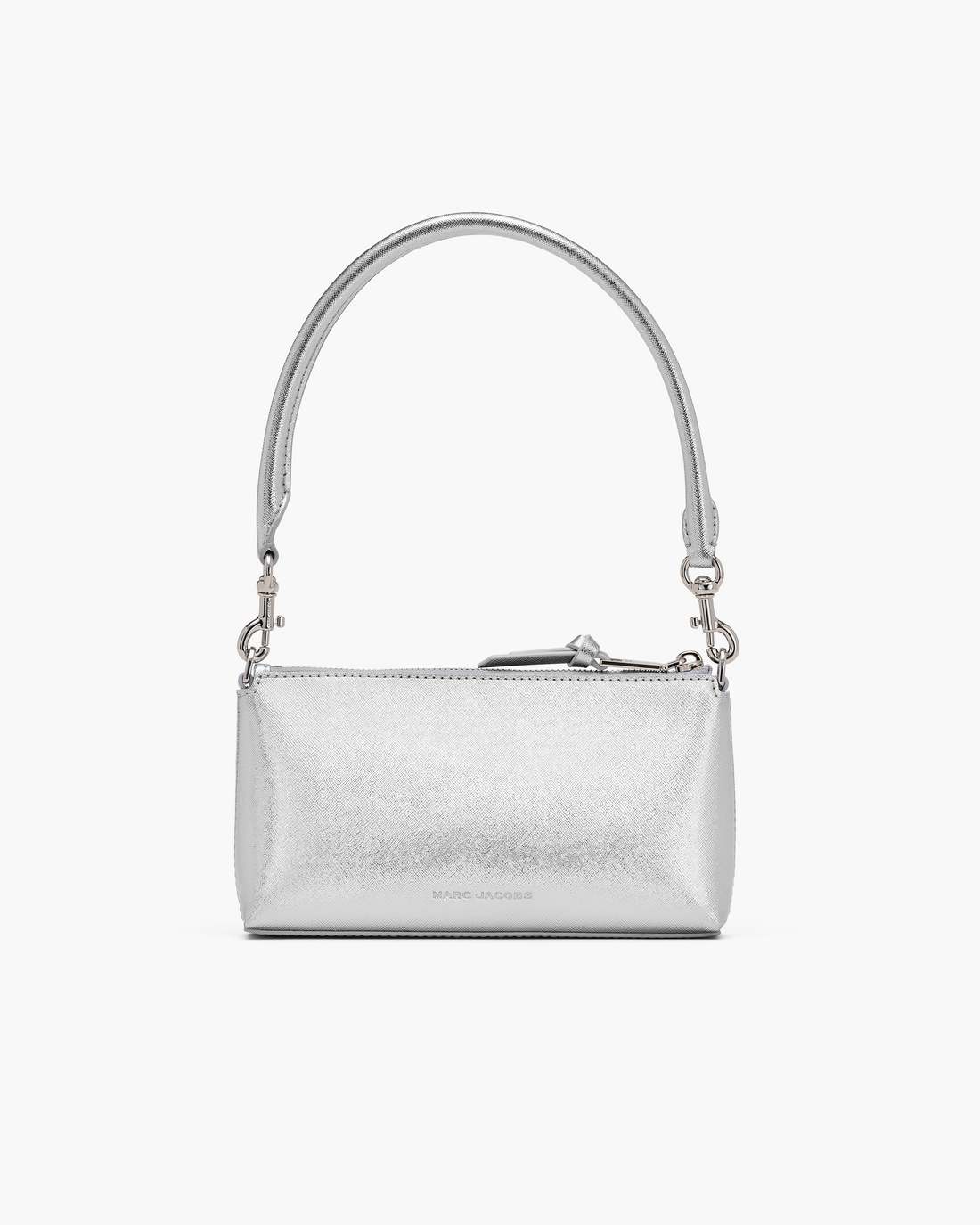 Marc Jacobs The Metallic Snapshot Convertible Shoulder Bag Silver