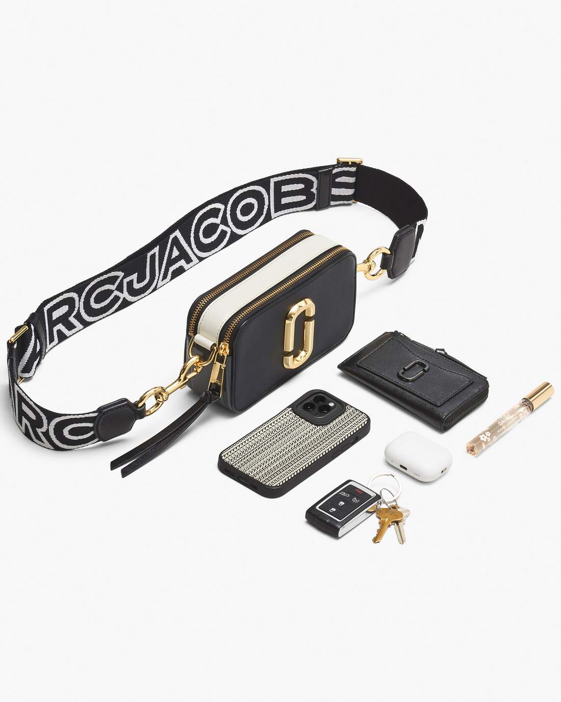 Marc Jacobs The Suede Patchwork Snapshot Brown Multi
