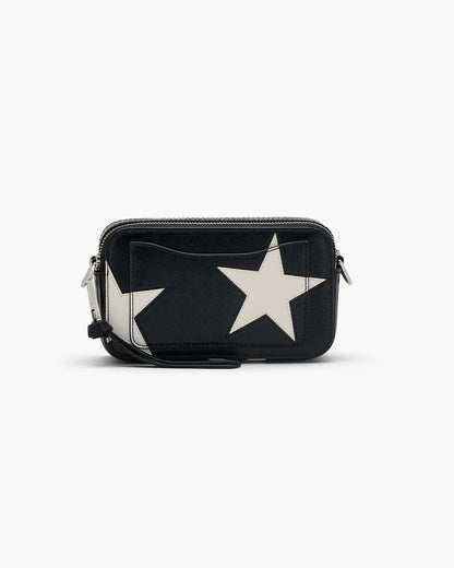 Marc Jacobs The Star Patchwork Leather Snapshot Black/White