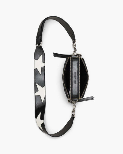 Marc Jacobs The Star Patchwork Leather Snapshot Black/White