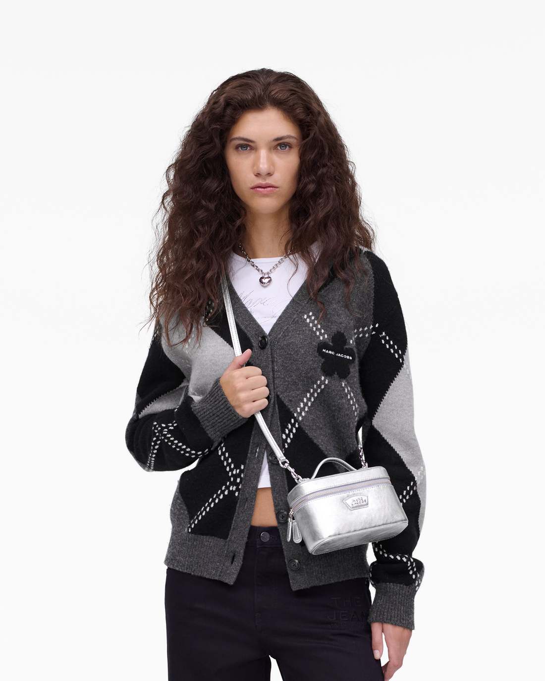 Marc Jacobs The Metallic Everyday Vanity Bag Silver