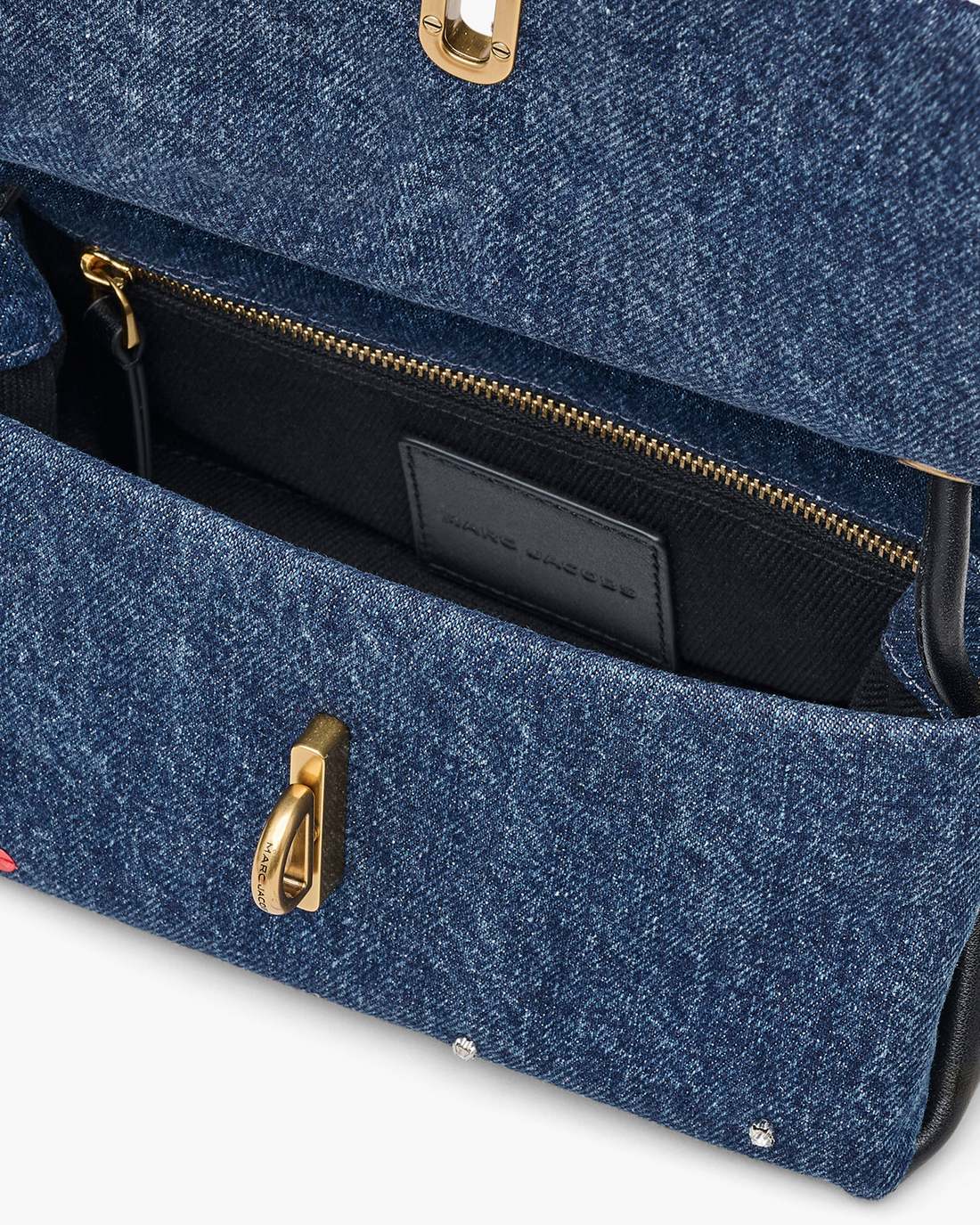 Marc Jacobs The Trinket Charm Denim Mini Dual Bag Medium Wash Multi