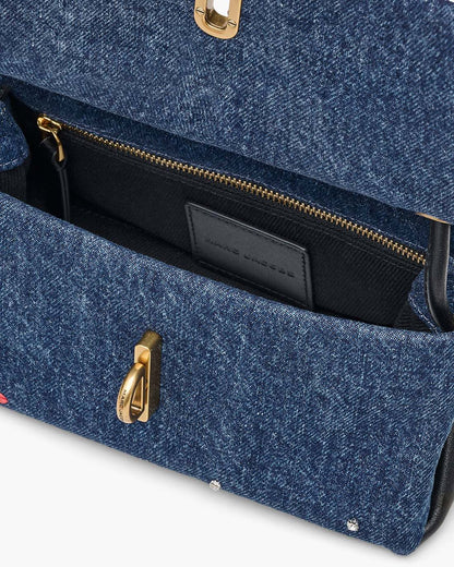 Marc Jacobs The Trinket Charm Denim Mini Dual Bag Medium Wash Multi