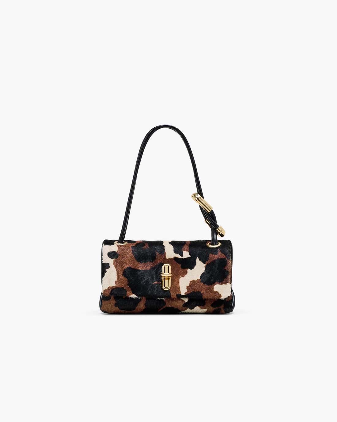 Marc Jacobs The Cow Haircalf Mini Dual Shoulder Bag Mocha Multi