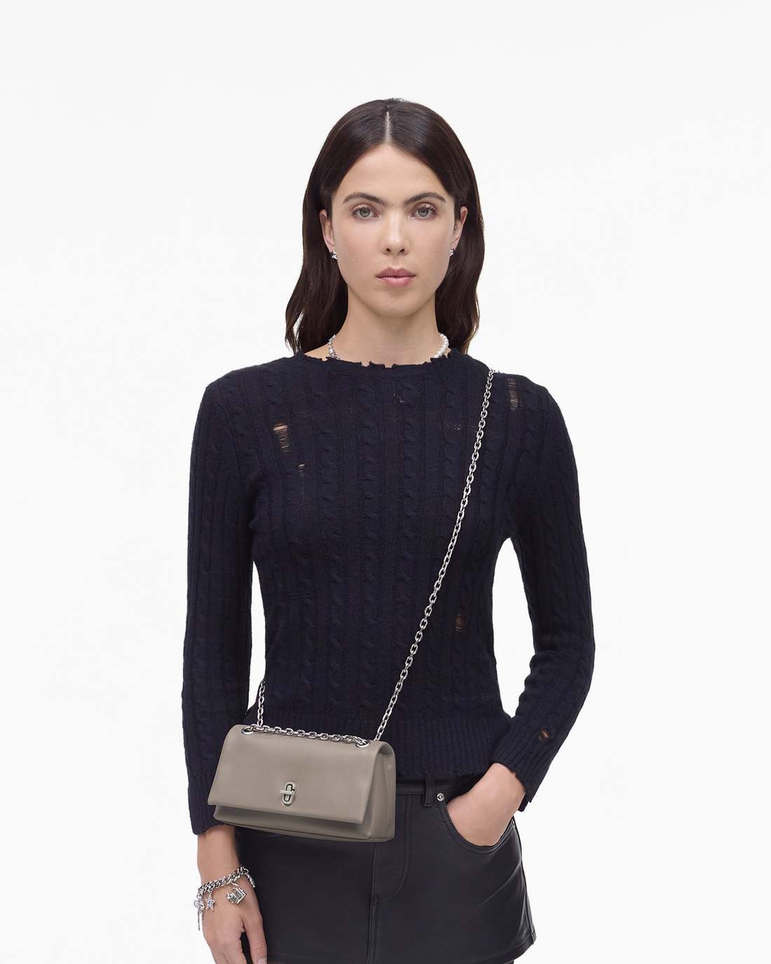 Marc Jacobs The Dual Chain Mini Bag Cement