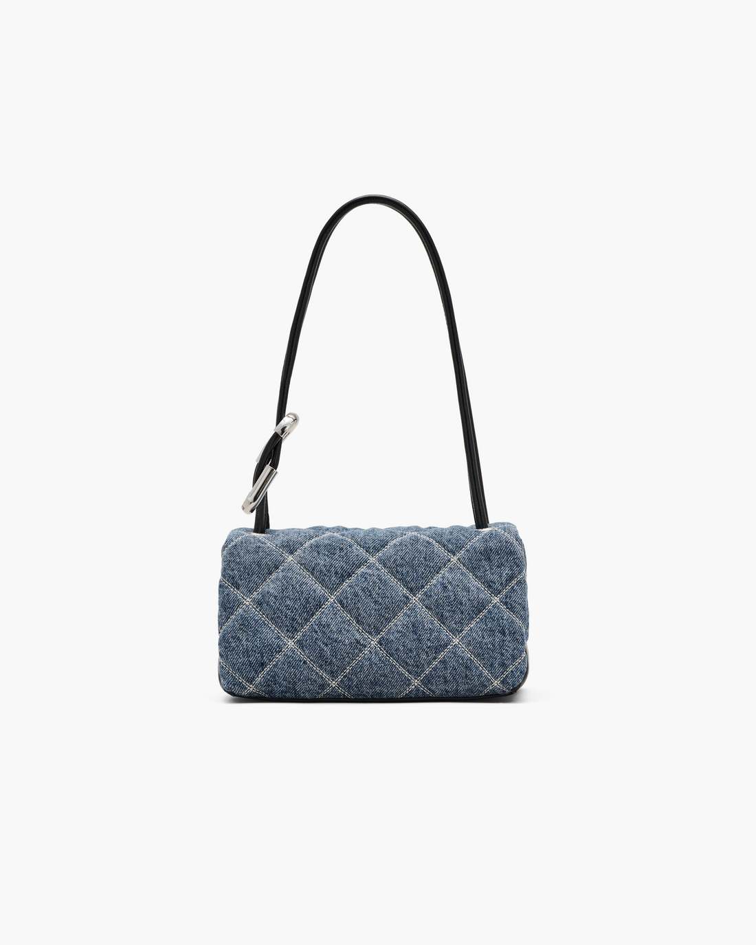 Marc Jacobs The Quilted Denim Mini Dual Shoulder Bag Light Wash Indigo