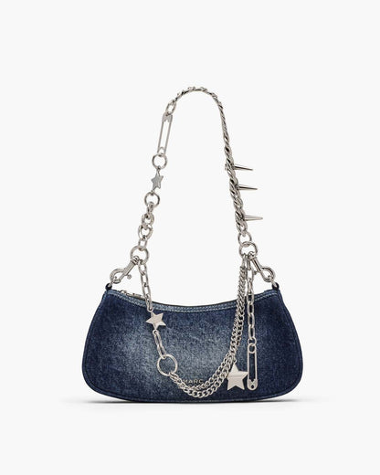 Marc Jacobs The Faded Denim Charm Shoulder Bag Faded Vintage Indigo