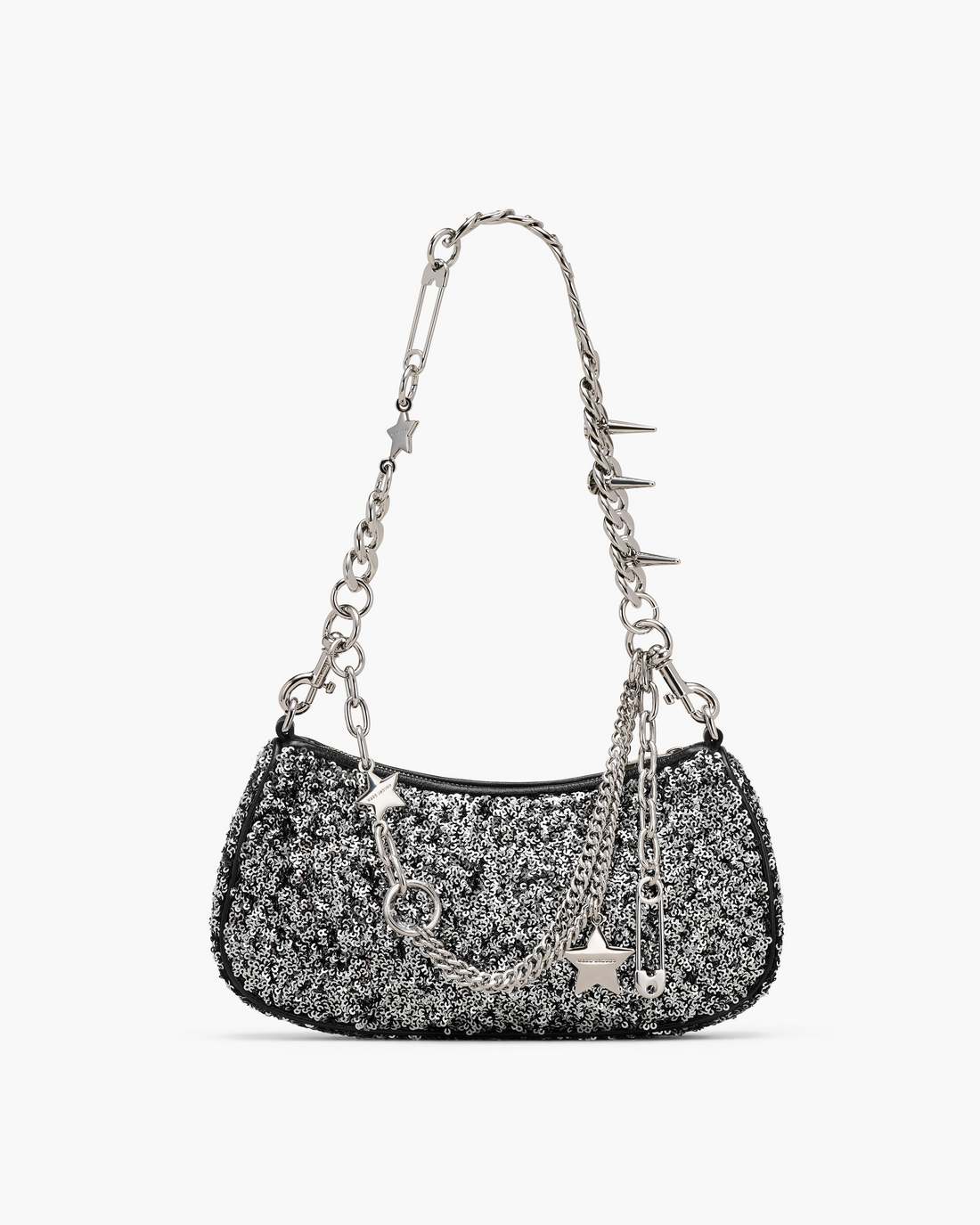 Marc Jacobs The Sequin Charm Shoulder Bag Silver