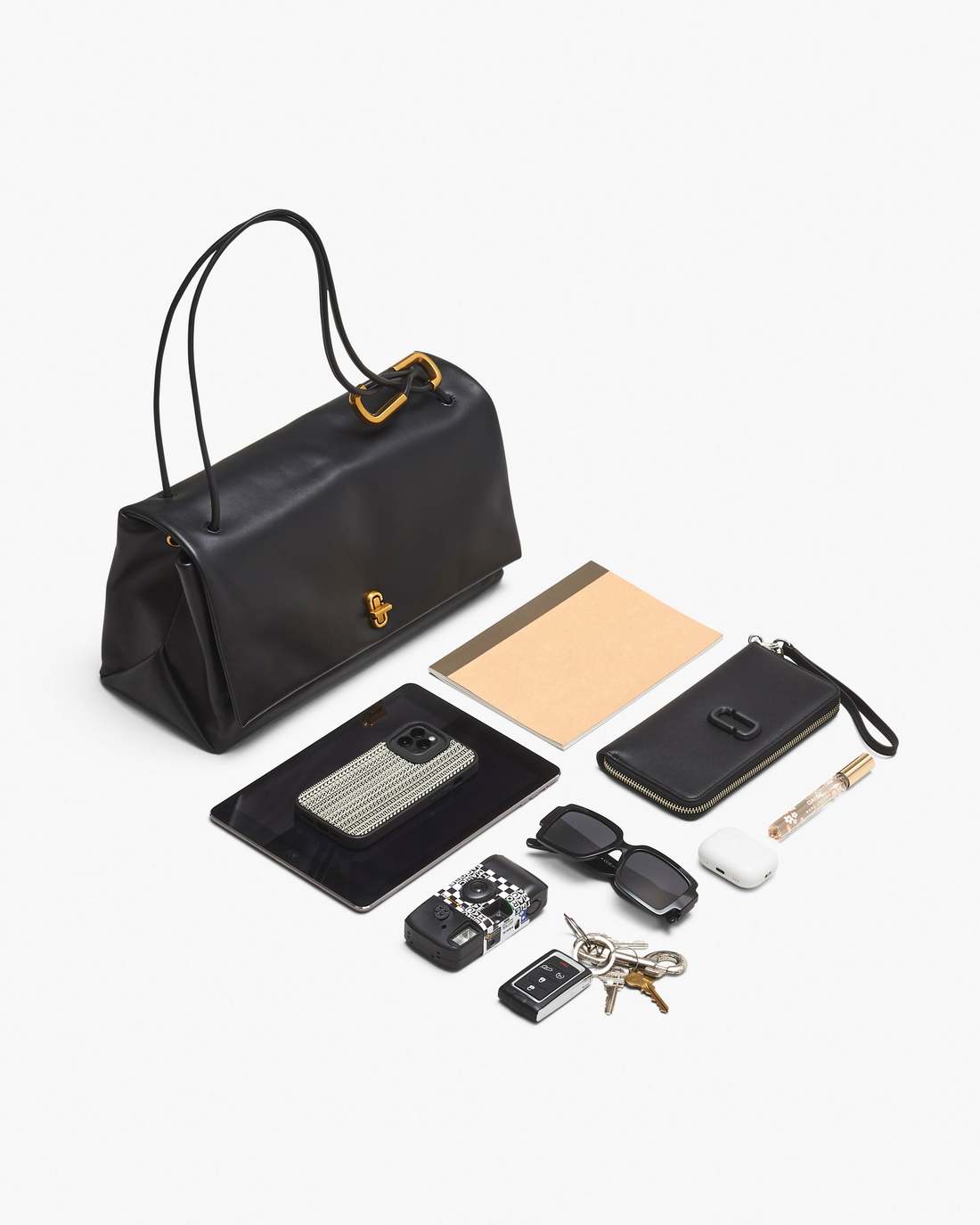 Marc Jacobs The Suede Patchwork Large Dual Bag Brown Multi