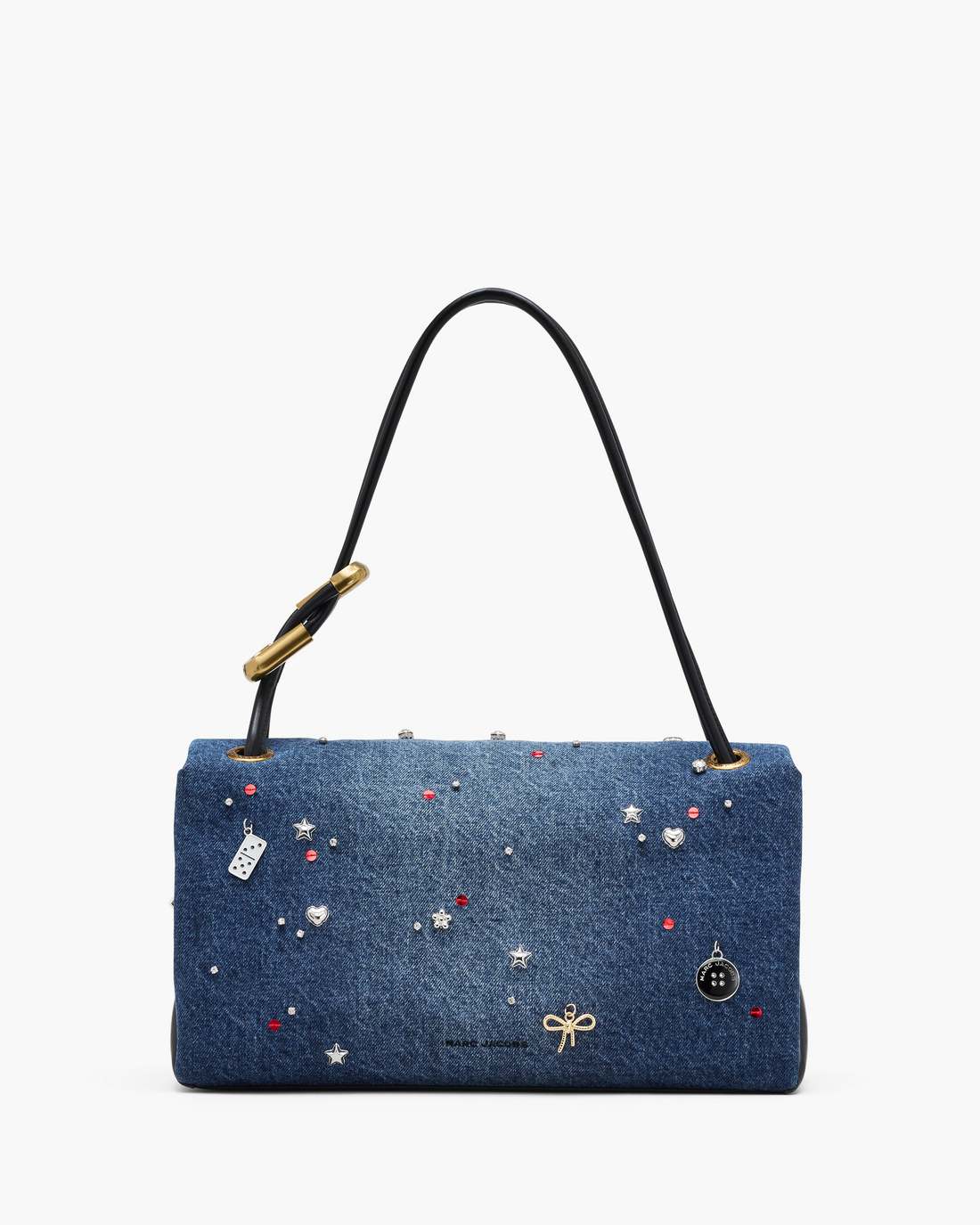 Marc Jacobs The Trinket Charm Denim Large Dual Bag Medium Wash Multi