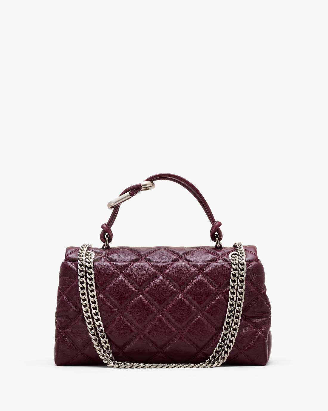 Marc Jacobs The Quilted Dual Convertible Shoulder Bag Dark Plum