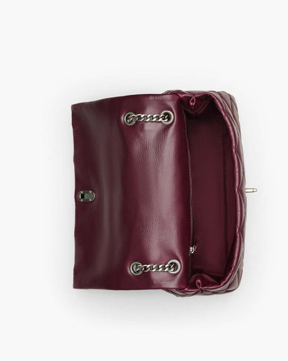 Marc Jacobs The Quilted Dual Convertible Shoulder Bag Dark Plum
