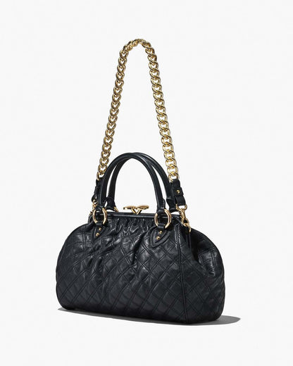 Marc Jacobs Re-Edition Quilted Leather Stam Bag Black