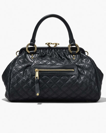 Marc Jacobs Re-Edition Quilted Leather Stam Bag Black