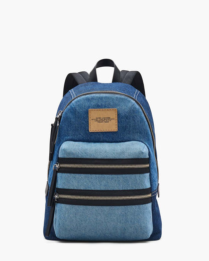 Marc Jacobs The Biker Colorblock Denim Large Backpack Indigo Multi