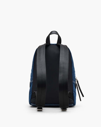 Marc Jacobs The Biker Colorblock Denim Medium Backpack Indigo Multi