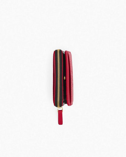 Marc Jacobs The Leather Mini Compact Wallet True Red