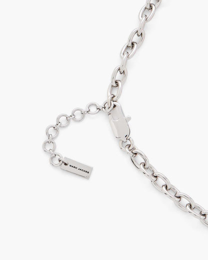 Marc Jacobs The Sticker Charm Statement Necklace Silver Multi