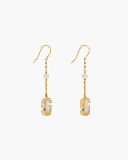 Marc Jacobs The J Marc Luxe Linear Earrings Gold/Crystal