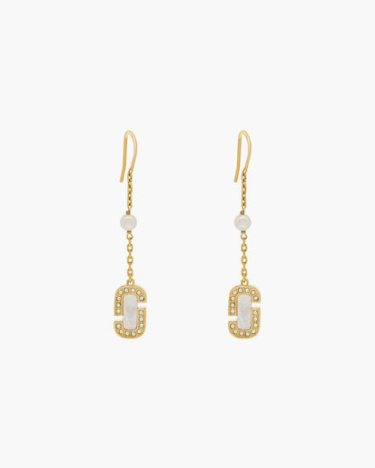 Marc Jacobs The J Marc Luxe Linear Earrings Gold/Crystal