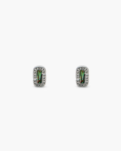 Marc Jacobs The J Marc Luxe Abalone Earrings Silver/Crystal