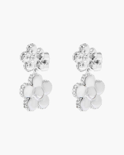 Marc Jacobs The Daisy Balloon Drop Earrings Silver/Crystal