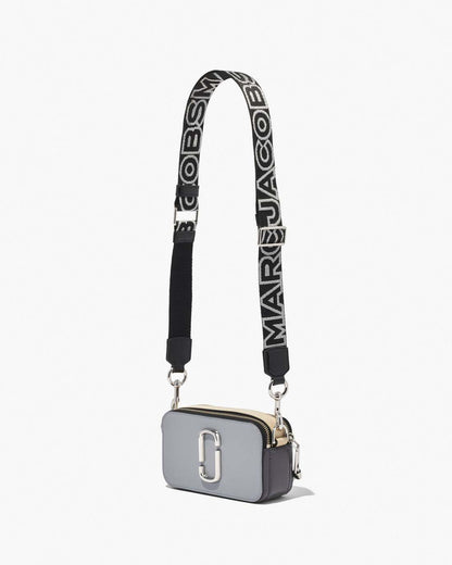 Marc Jacobs The Thin Outline Logo Webbing Strap Black/Silver