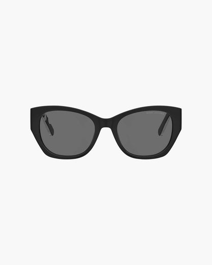 Marc Jacobs The Bold Logo Square Cat Eye Sunglasses Black/White