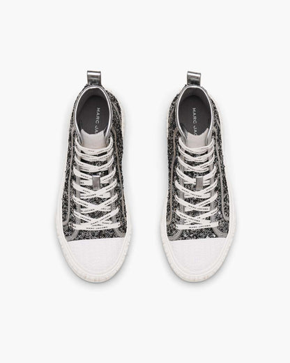 Marc Jacobs The Sequin High Top Sneaker Silver