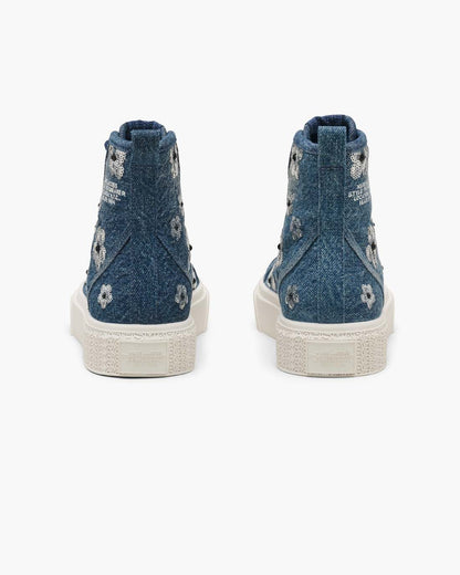 Marc Jacobs The Sequin Daisy Denim High Top Sneaker Vintage Indigo