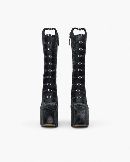 Marc Jacobs The Rhinestone Kiki Knee-High Boot Black/Black
