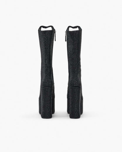 Marc Jacobs The Rhinestone Kiki Knee-High Boot Black/Black