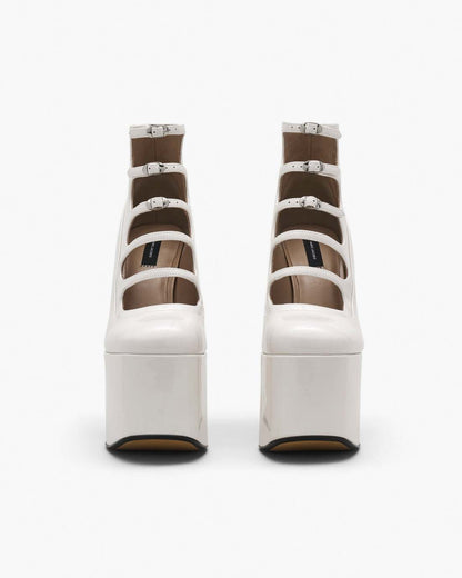 Marc Jacobs The Patent Leather Kiki Ankle Boot White