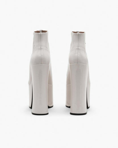 Marc Jacobs The Patent Leather Kiki Ankle Boot White