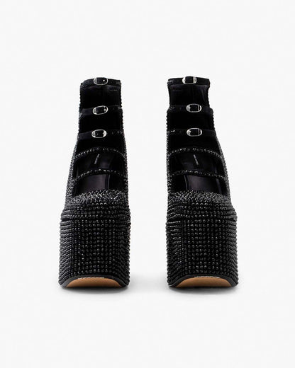 Marc Jacobs The Rhinestone Kiki Ankle Boot Black/Black