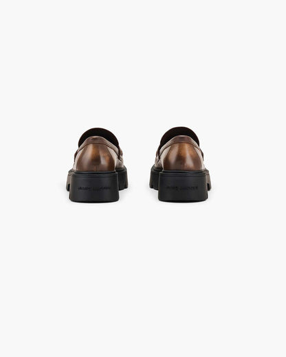 Marc Jacobs The Distressed Leather Frankie Loafer Ebony