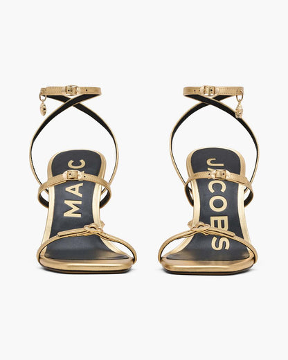 Marc Jacobs The Metallic Leather Daisy Heel Gold