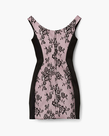 Marc Jacobs Sculpted Lace Shadow Dress Black Multi
