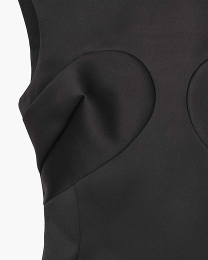 Marc Jacobs Seamed Up Satin Dress Black