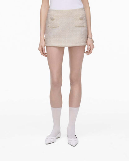 Marc Jacobs Tweed Mini Skirt Ivory