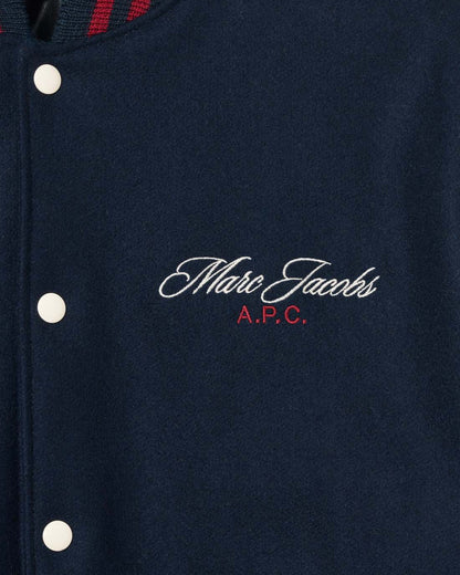 Marc Jacobs The A.P.C. X Marc Jacobs  Varsity Jacket Dark Navy/White
