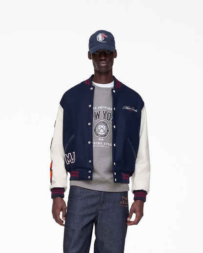 Marc Jacobs The A.P.C. X Marc Jacobs  Varsity Jacket Dark Navy/White