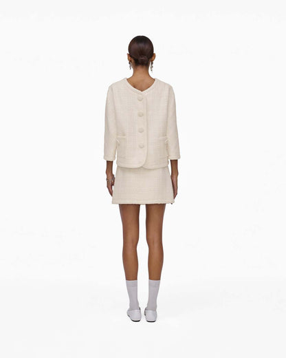Marc Jacobs Tweed Backwards Lady Jacket Ivory